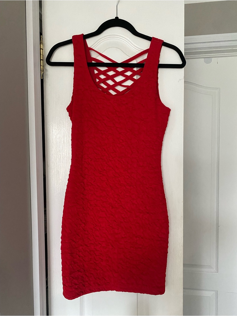 Forever 21 Red Bodycon Dress with Lattice Back